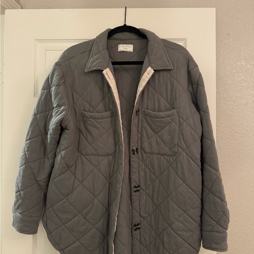 Z Supply Sage Green Quilted Jacket